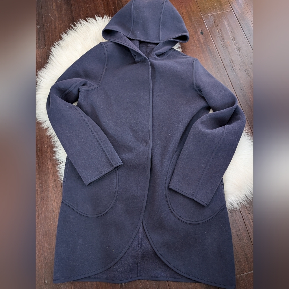 Lululemon City Bound Wrap Jacket Hooded Hoodie Navy Blue Size 8